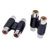 Adaptador de Áudio Rca Fêmea para Fêmea Conector Rca Lótus Passante Fêmea Plug Adaptador de Extensão de Áudio Rca