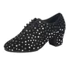 Zapatos nuevos de baile latino, zapatos de baile profesionales con empeine de tela para mujeres adultas, zapatos de maestro estilo estrella para exteriores, zapatos para baile cuadrado con suelas de goma