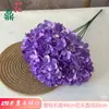 Hortensia de Seda Artificial, 270 Piezas, Ramo de Cinco Ramas de Hortensias, Venta al por mayor en el extranjero, Base de Decoración para Arreglo Floral de Fondo de Boda