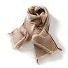 Cachecol de Cashmere Feminino 100% Cashmere Puro Outono e Inverno Novo Espinha de Peixe com Franjas Quente Xale Versátil