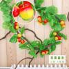 Vime de Frutas Artificiais Pendurado na Parede Videira Uva Ar Condicionado Decoração de Sala de Estar Interna Flor de Plástico Flor de Seda Videira