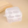 Caja de Almacenamiento de Huevos de Belleza Transparente de 4 Compartimentos a Prueba de Polvo Caja de Huevos de Plástico de Cuatro Compartimentos Bandeja para Huevos con Caja Vacía Cuadrada Colgante