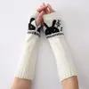 Guantes de Lana Sin Dedos Cabeza de Conejo G-6 Transfronterizos Otoño e Invierno Nuevos Calientes para Escribir Moda Mangas para Brazos para Hombres y Mujeres Mangas Tejidas