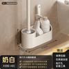 Cepillo de Inodoro con Ventosa Montado en Pared para Uso Doméstico, Cepillo de Inodoro para Estante de Almacenamiento de Baño, Cepillo de Inodoro Especial Montado en Pared