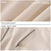 Jaqueta masculina simples cleanfit cor sólida bolso com zíper oblíquo gola alta abertura com zíper jaqueta casual vestuário masculino