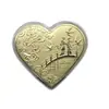 Adorno Creativo para Pastel en Forma de Corazón Oro Puro 999 Día de San Valentín Exquisito Juego de Caja de Regalo Chapada en Oro Recuerdo de Boda