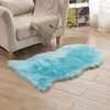 Alfombra Decorativa de Imitación Lana Gruesa Irregular Felpa para Mesa de Café Cojín para Sala de Estar Cojín para Silla Manta de Cama