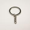 Llavero Electroplateado de 30 mm, Llavero de Plata de Alta Calidad, Anillo Plano de Metal con Cadena, Colgante de Cuentas para DIY, Accesorio Hecho a Mano