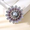 Nueva Moda Francesa Exquisito Broche de Girasol Artesanía Pesada Temperamento Elegante Broche para Mujer Accesorios de Vestimenta Venta al por Mayor
