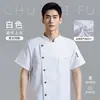 2026 Novo Modelo Roupa de Trabalho Chef Grau Alimentício, Manga Longa e Curta, Fina e Respirável, para Chefs de Restaurante e Catering, Verão