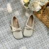Zapatos de vestir sencillos para niña estilo Chanel, Nuevo diseño cruzado para primavera y otoño, Zapatos de piel versátiles y de moda para niña, Mocasines estilo coreano para estudiante