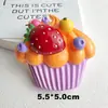 Tamanho Grande Brinquedo de Comida Pintado Bolo de Sorvete Gel de Creme DIY Capa de Celular Adesivo de Geladeira Fivela de Sapato Acessórios de Cabelo