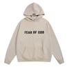American FOG casual outono e inverno com forro de lã, letras flocadas, marca de moda eterna, moletom com capuz estampado masculino e feminino
