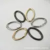 Anillo de resorte rectangular semiovalado en pulgadas, forma de huevo, aleación de zinc, anillo abierto, herrajes para equipaje, anillo de resorte