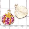 Mezcla 30 Aleaciones de Metal para Goteo de Aceite Navideño para Pulseras y Collares DIY, Accesorios de Joyería de Papá Noel, Muñeco de Nieve, Cascabeles, Alce