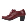 Zapatos Oxford de Exportación Transfronteriza Estilo Preppy Británico Talla Grande con Cordones Zapatos de Mujer Planos de Tacón Medio 40-43