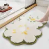 Estilo Ins Pequeño Fresco y Sencillo Imitación Cachemir Felpudo Absorbente Antideslizante Resistente al Desgaste Alfombra de Baño Felpudo Absorbente y Resistente a las Manchas