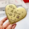 Oro 999 Oro Puro Día de San Valentín Chino Pastel de Corazón Amor520 Una Sola Corazón Princesa Por Favor Hazte Rica Regalo del Día de San Valentín