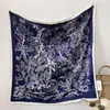 Pañuelo de Seda Vintage Estilo Francés para Mujer, Bufanda Cuadrada Pequeña Versátil de Moda Paisley, Pañuelo de Cinta Artístico, Pañuelo para el Cuello, Seda al por Mayor
