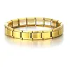Pulsera modular italiana de acero inoxidable transfronteriza correa de estrella de amor moda europea y americana costura elástica desmontable para mano