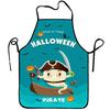 Delantal de Halloween de moda de comercio electrónico transfronterizo Delantal de Halloween de sarga sin mangas con impresión digital 2 personalizado