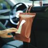 Caixa de Lenços Minimalista de Alta Qualidade para Carro, Porta-Lenços de Couro para Carro, Bolsa de Armazenamento de Lenços para Encosto do Banco