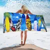 Ventas Directas de Fabricantes de Malla para Toallas de Playa de Fibra Ultra Fina Transfronterizas, Toallas de Playa Impresas de Venta Caliente, Distribución de Toallas