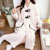 Atacado Flanela Jacquard Roupa para Gestante, Vestido Longo Pós-Parto, Camisola de Amamentação para Grávidas, Peça Única Dropshipping