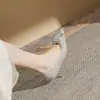 Zapatos de tacón de aguja puntiagudos para mujer, CH60-26 nuevos de primavera y otoño, tacones altos sexys de corte bajo con lentejuelas de cristal