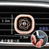 Camelia con incrustaciones de diamantes aromaterapia para coche salida de aire película de incienso para coche decoración interior de coche clip para salida de aire