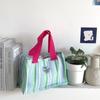 Bolsa de almuerzo con aislamiento térmico engrosado, diseño a cuadros coloridos, bandolera para lonchera, bolsa para sándwiches con papel de aluminio, bolsa para mamá, bolsa para snacks y cosméticos