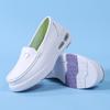 Zapatos de Enfermera de Punto Cuero Genuino para Mujer Amortiguación de Aire Suela Suave Transpirables No Cansan los Pies Zapatos de Trabajo para Hospital Venta al por Mayor Transfronteriza Dropshipping