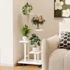 Suporte Móvel para Flores de Varanda, Estante de Armazenamento de Ferro para Sala de Estar de Chão, Suporte de Vasos de Flores de Múltiplas Camadas, Prateleira para Plantas Suculentas
