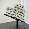 Nuevo Sombrero de Pescador con Rayas de Encaje para Mujer Protección Solar Moda Estilo Japonés Sombrero de Cubo para Mujer Sencillo Primavera Verano Cara Adelgazante Sombrero de Cuenca