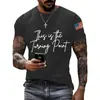 Camiseta Estampada de Cuello Redondo para Hombre Transfronteriza Europea y Americana, Top Casual de Manga Corta para Hombre de Venta Caliente en Verano
