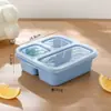 Lonchera para Oficinistas, Lonchera Sellada para Estudiantes, Lonchera de Tres Compartimentos con Tapa, Recipiente para Mantener Fresco, Caja Bento, Charola para Snacks