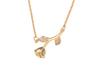 Estilo coreano Light Luxury Slim Tridimensional Rose Colar Feminino Verão Nicho Dourado All-match Clavícula Colar de Corrente