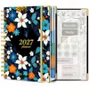 Agenda A5 con espiral, de página diaria, para oficina, con atractivo diseño floral, para Amazon transfronterizo, en inglés