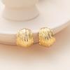 Pendientes plisados retro Qingdao para mujer, pendientes de estilo europeo y americano de alta calidad, diseño de nicho, joyería de metal con aguja de plata 925