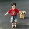 Traje Infantil Niños Ropa de Verano 2026 Nuevo Estilo Camiseta Fresca de Manga Corta para Niño Conjunto de Dos Piezas Ropa de Verano para Bebé 7