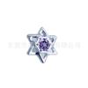 Jiangtai F136 Titânio Prego de Osso de Orelha Estrela de Seis Pontas Incrustada com Zircônia Transfronteiriço G23 Liga de Titânio Joia de Piercing Corporal Prego de Orelha