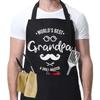 Exclusivo Transfronterizo Delantal de Chef para Barbacoa para Hombre Negro con Texto Divertido y Bolsillo Ajustable Impermeable