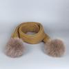 Conjunto de gorro e cachecol de tricô masculino e feminino outono e inverno quente comércio exterior transfronteiriço bola de pelo de raposa bola de cabelo infantil adulto gorro