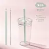 2026 Novo Copo de Palito Tritan Camada Única Transfronteiriço 450ml Copo para Chá de Leite Copo de Café Copo de Palito Doce Multicor