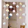 Cortina de puerta con diseño de nube blanca de algodón creativa para habitación infantil, cortina tridimensional con diseño de nube, joyería sin perforaciones, decoración para colgar en la pared.