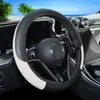 Capa para Volante de Carro, Costura de Couro e Seda de Gelo, Universal para Todas as Estações, Elástica, Sem Anel Interno, Venda Quente de Comércio Exterior Transfronteiriço, Capa para Guidão