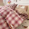 Juego de cama de algodón con dibujos animados de cuatro piezas, edredón individual para dormitorio infantil de algodón, juego de cama de 2025, juego de sábanas de tres piezas