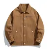 Otoño Invierno 2026 Nueva Chaqueta de Pana Holgada de Trabajo para Hombre Retro Talla Grande Moda Casual Cárdigan Abrigo Hombre