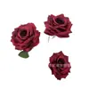Serie roja de boda de simulación decoración de fondo de fila de flores en el techo del auditorio de bodas material de floración decoración de celebración de festival flor de simulación