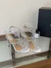 Sandalias de tirante único con flor de pedrería estilo RC para mujer, verano, color champán, tacón fino, tacones altos, estilo de hada, para banquetes, talla 42